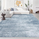 Area Rugs 10x14 Living Room: Washable Rug Modern Abstract Large Rugs Soft Non Slip Neutral Rug Stain Resistant Indoor Carpet for Bedroom Kitchen Dining Room Home Office Rugs(Blue, 10'x14') by TinyTreasures Baby Boutique