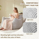 Giant Bean Bag Chairs for Adults Teens, Large Bean Bag Sofa Chairs with Filling Comfy Fuzzy BeanBag Chair with Armrests for Bedroom Living Room Reading by CozyNest Decor