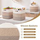 OIAHOMY 13 Kallax Inch Cube Storage Bins, 3-Pack Cotton Rope Woven Baskets for Organizing, Kallax Insert Storage Baskets for Shelves, Baby Nursery, Closet Organizer, 13*13*12.6IN, Gradient Brown by TinyTreasures Baby Boutique