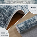 5x7 Area Rugs for Living Room Bedroom, Abstract Washable Rugs with Non-Slip Backing, Stain Resistant Indoor Floor Carpet for Dining Room Table Nursery Hallway Home Office-Blue/Ivory by TinyTreasures Baby Boutique