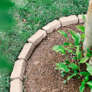 Beuta Landscape Edging | Garden Edging Border | Faux Stone Bricks for Lawn edging, Flower beds, Pathways & Yard Edging– 40 Packs | Each Section Has 6 Bricks 48"L x 4"W x 2.25"H |120 Spikes|Cobblestone by GreenHaven Gardens