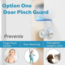 Door Pinch Guard and Door Slam Stopper, Durable Silicone Door Finger Pinch Guard, Prevents Finger Pinch Injuries, Slamming Doors, Door Safety for Kids, 4 Packs Blue Upgraded. by TinyTreasures Baby Boutique