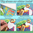 90shine 4PCS Crafts for Kids Ages 4-8 Sticker Paint Books Includes Dinosaur Marine Land Animals Multicolored Design Gifts Create 40 Pictures by TinyTreasures Baby Boutique