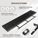 Fun Memories 10 Inch Deep Shelves, Floating Shelves for Wall 48 Inches Long, Wood Floating Shelves for Wall, Large Storage Shelves Wall Mount for Living Room Bedroom, Black, Set of 1 by CozyNest Decor