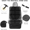 Car Seat Protector for Child Car Seat, 2 Pack Baby Car Seat Covers with Mesh Pockets & Non-Slip Backing 600D Durable Seat Protector Under Baby Car Seat for Car Back Seat (Black, Large) by TinyTreasures Baby Boutique