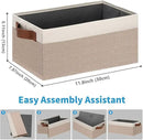 GhvyenntteS Small Fabric Storage Bins 6 Pack, 11.8" x 7.87" x 5.11" Storage Basket with Leather Handles, Closet Storage Bins for Shelves, Storage Baskets for Shelves, DVD Storage (Pink/White) by CozyNest Decor