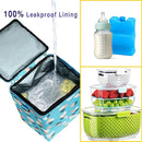 Breast Milk Cooler Bag with Ice Pack - Fits 4 Bottles Up to 9 Oz - Insulated Bag for Nursing Moms, Daycare, Travel by TinyTreasures Baby Boutique