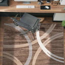 Rugshop Modern Wavy Circles Design Area Rug 4' x 6' Brown by TinyTreasures Baby Boutique