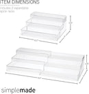 SIMPLEMADE 3-Tier Spice Rack Organizer - Versatile Storage Shelf for Kitchen, Bathroom, Bedroom & Office, Set of 2, Expandable Clear by CozyNest Decor