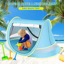 Baby Beach Tent with Baby Hat, Pop Up Toddler Travel Bed with Sun Hat for Boys or Girls, Sun Shade for Toddler Camping, Infant Portable Sun Shade, Summer Beach Baby by TinyTreasures Baby Boutique