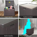 33 Gallon Pro Waterproof Outdoor Storage Bin Resin Deck Box for Patio, Poolside, and Garden, Lockable & UV-Resistant, Ideal for Small Spaces, Brown by CozyNest Decor