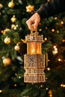 Wood Trick Antique Lantern Luminous LED 3D Wooden Puzzles for Adults and Kids to Build - 2-Mode Lighting - Engineering DIY Project Mechanical 3D Puzzle Model Kits for Adults by TinyTreasures Baby Boutique