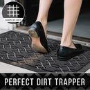 Yimobra Front Door Mat, Waterproof All-Weather Welcome Matt Outdoor Indoor, Non-Slip Low Profile Outdoor Mats for Front Door Outside Entrance, Patio Porch Entryway Mat, 29.5x17, Black Grey by CozyNest Decor