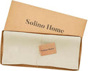 Solino Home Linen Birch Table Runner 132 Inches Long - 100% Pure Linen Extra Long Table Runner 14 x 132 Inch for Fall, Autumn, Thanksgiving - Fete by CozyNest Decor