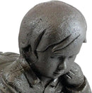 Emsco Group 92246 Day Dreaming Boy Statue – Natural Appearance – Made of Resin – Lightweight – 16” Height Garden, BRONZE by GreenHaven Gardens
