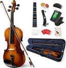 Vangoa Violin 4/4 Full Size Set Fiddle, Handcrafted Starter Acoustic Violins Kit with Solid Wood Side Board, Lightweight Hard Case for Beginners, Teens, Child, Kids Age 12+, Adults, Right Handed by TinyTreasures Baby Boutique
