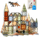 3D Magnetic Tiles, STEM Learning and Encourage Imaginative Play Magnetic Blocks, Preschool Puzzle Toys with Dinosaur, Gift for Boys and Girls 3 4 5 6 7 8 Years+ by TinyTreasures Baby Boutique