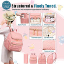 Weitars Diaper Bag Backpack Large Baby Diaper Bag with Changing Pad Travel Diaper Backpack,Baby Bag for Boys Girls,Stroller Straps,5 Insulated Pockets (Pink) by TinyTreasures Baby Boutique