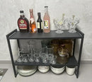 2 Tier Expandable Cabinet Shelf Organizer 14.5-25" L Kitchen Counter Shelf Rack Stand Sink Riser Countertop Storage Black (Normal 7.9”D) by CozyNest Decor