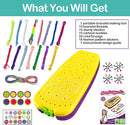 Friendship Bracelet Making Kit Toys, Ages 7 8 9 10 11 12 Year Old Girls Gifts Ideas, Birthday Present for Teen Girl, Arts and Crafts String Maker Tool, Bracelet DIY, Kids Travel Activity Set by TinyTreasures Baby Boutique