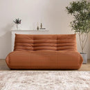 Bean Bag Chair, Loveseat Fireside Chair Bean Bag Sofa Large Bean Bag Chair for Adults, 2 Seater Bean Bag Chairs for Teens with High Density Comfortable Foam, Bean Bag for Living Room, Bedroom (Orange) by CozyNest Decor