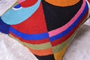 Delaunay Decorative Pillow Cover Joy Modern Couch Pillowcase Contemporary Couch Cushion Abstract Farmhouse Chair Pillowsham Hand Embroidered Wool Size 18x18 by CozyNest Decor