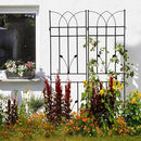 4 Pack Metal Garden Trellis 71" Black Fence Rustproof Garden Trellis for Climbing Plants Support Roses Flower Outdoor Lawn, Black by GreenHaven Gardens