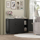 Metal Storage Cabinet with Wheels,Lockable Steel Rolling Storage Cabinet with 2 Doors for Garage,Home Office,Assembly Required,Black by CozyNest Decor