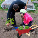 Kids Gardening Tools Outdoor Toys Set Backyard Play with Wheelbarrow Educational STEM Learning Pretend Toys Outdoor Indoor for Toddlers Kids Boys Girls (Red Wheelbarrow Set) by GreenHaven Gardens