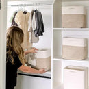 NaturalCozy 13 Inch Cube Storage Bins Cotton Rope Woven Baskets for Organizing 3-Pack | 13 x 13 Storage Cubes | Fabric Square Storage Baskets for Shelves Organizer, Kids Toy Bins, Closet Baby Nursery by CozyNest Decor