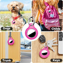 Upgrade Waterproof 2 Pack Airtags Holder with Apple Airtags Keychain, Hard PC Air Tag Case, Anti-Scratch & Shock Air tag Holder, Men's Women's Keyrings & Keychains -Black+Rose Red by TinyTreasures Baby Boutique