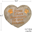 Spoontiques - Garden Décor - Dogs Leave Pawprints Stepping Stone - Decorative Stone for Garden by GreenHaven Gardens
