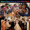 290 PCS Glow in the Dark Party Supplies, 200 Glow Sticks, 24 Fiber Optic Wands, 15 LED Glasses, 33 Finger Lights and 18 LED Hair Clips for Wedding, Birthday, Concert, Raves, New Year by TinyTreasures Baby Boutique