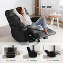 Swivel Rocker Recliner, Rocking Recliners Chair for Small Spaces, Small Rocker Recliner Chair, Nursery Rocking Chairs for Living Room, RV, Nursery, Black by TinyTreasures Baby Boutique