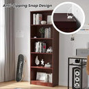 Bookshelf, Open Modern Bookshelf, 5 Shelf Bookcase with Freestanding Display Storage, Wooden Book Shelf for Bedroom, Living Room, Dinning Room, Office,Brown by CozyNest Decor