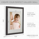Sheffield Home 9 Piece Gallery Wall Frame Set, 11x14 Inch, Dark Oak by CozyNest Decor