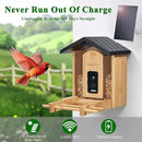 Smart Bird Feeder with Camera for Wild Birds - Identifies 11,000+ Species, Solar Panel Wireless Outdoors Bamboo Birdhouse with Cam, 2K HD Live Video & Instant Alerts - Bird Lover Gifts by GreenHaven Gardens