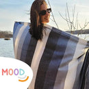 LATITUDE ZERO Alpaca Wool Throw Blanket | Warm, Ultra-Soft, Breathable, Non-Itchy Blanket-Throw | Hypoallergenic and Beautiful Fabric (Blue) by CozyNest Decor