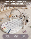 Baby Gym with Kick and Play Piano, Baby Play Mat Tummy Time Activity Gym Mat with 5 Infant Sensory, Music & Lights Boy or Girl for Newborn 0 to 3 6 9 12 Months by TinyTreasures Baby Boutique