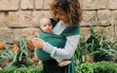 Boba Baby Wrap Carrier – Original Baby Sling Carrier for Newborns (7–35 lbs), Soft, Secure, Hands-Free & Ergonomic, Ideal for Comfortable Bonding, New Parents (Serenity Rainforest) by TinyTreasures Baby Boutique