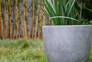 Kante 14 Inch Dia Round Concrete Planter, Indoor Outdoor Large Plant Pot with Drainage Hole and Rubber Plug for Home Patio Garden, Natural Concrete by GreenHaven Gardens