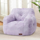 Hobestluk Bean Bag Chair for Adult Small Bean Bag Chairs with Arms Furry Beanbag Chair with Foam Filler Stuffed Bean Bag Sofa for Reading in Bedroom Living Room and Dorms (Purple) by CozyNest Decor
