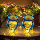 2 Pack Frog Solar Lantern,Jar Solar Lanterns Outdoor Waterproof Frog Hanging Solar Lantern,Outdoor Solar Lanterns with String Light for Garden Table Decor by GreenHaven Gardens