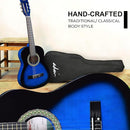 ADM Beginner Acoustic Classical Guitar Nylon Strings Wooden Guitar Bundle Kit for Kid Boy Girl Student Youth Guitarra Online Lessons with Gig Bag, Strap, Tuner, Strings, Picks (34 Inch, Blueburst) by TinyTreasures Baby Boutique