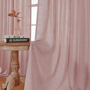 Joydeco Linen Curtains for Living Room,Light Filtering Rod Pocket Back Tab Semi Sheer Drapes Window Long Curtains 108 inches Long Sheer Bliss by CozyNest Decor