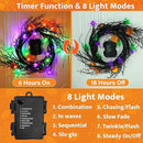 [8 Modes & Timer] 6 Ft Halloween Willow Vine Twig Decor Garland with Bats Pumpkins Spiders Lights, 54 LED Battery Operated Halloween Lights for Indoor Home Mantle Fireplace Decor by CozyNest Decor