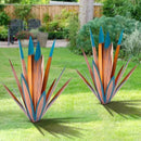 Tequila Rustic Sculpture, 2Pack DIY Rustic Hand Painted Metal Agave, Metal Agave Plant Home Decor, Garden Yard Sculpture Lawn Home Art Decoration Statue, Garden Ornaments Outdoor Decor (Small) by GreenHaven Gardens