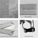 Outdoor Deep Seat Cushion Set 24" x 24", Water Repellent & Fade Resistant Cushion for Patio Furniture, Back & Seat Cushion with Removable Covers for Sofa, Couch, Light Grey by GreenHaven Gardens