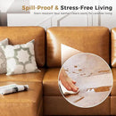 Faux Leather Oversized Accent Chair with Storage Deep Seat Single Sofa Large Reading Armchair for Living Room Bedroom Office Brown Set of 2 by CozyNest Decor
