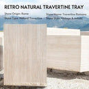 Koville Marble Square Book Ends, Heavy Duty Book Holders, Bookends for Shelves, Office Bookshelf Decor for CDs/Video Games(Travertino Romano) by CozyNest Decor
